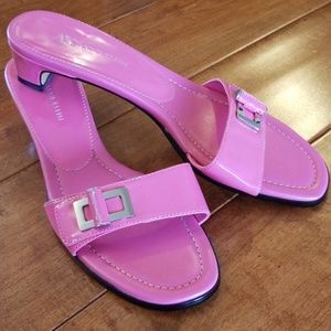 Anne Klein Pink Block Heel Sandals Size 7M NWOT